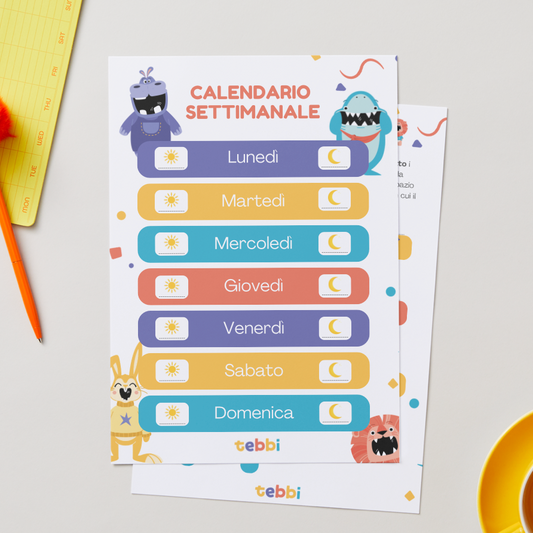 Calendario Settimanale Dentini Puliti