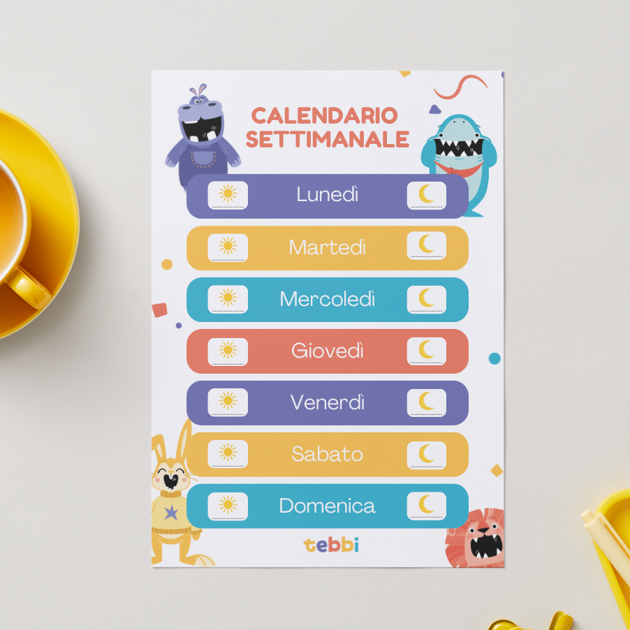 Calendario Settimanale Dentini Puliti