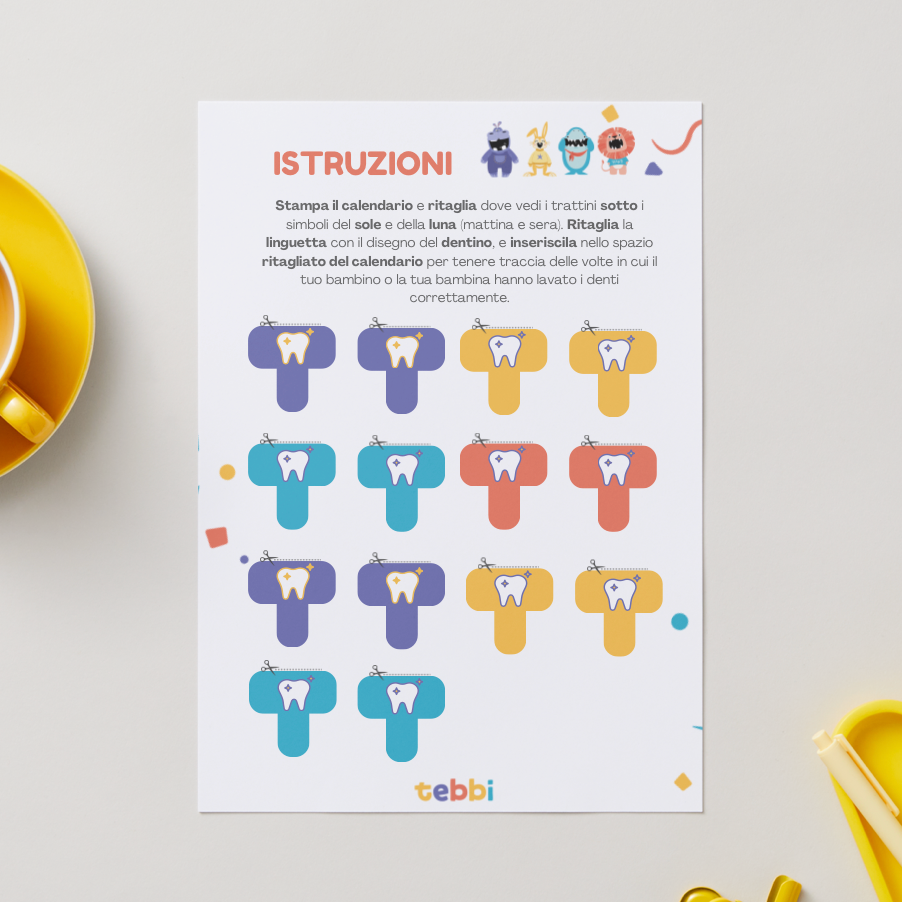 Calendario Settimanale Dentini Puliti